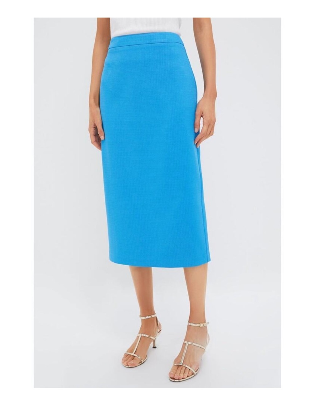 Tuckernuck HYACINTH HOUSE Azure Blue Christopher Midi Pencil Skirt Size XL